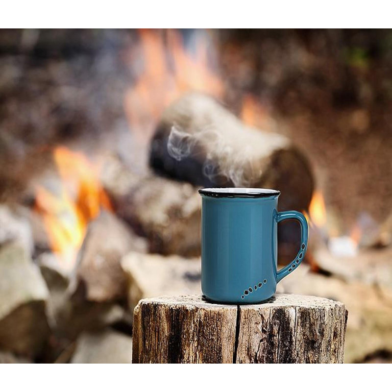 Tasse en émail, Bleu denim