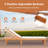 Amoban Outdoor Eucalyptus Wood Chaise Lounge