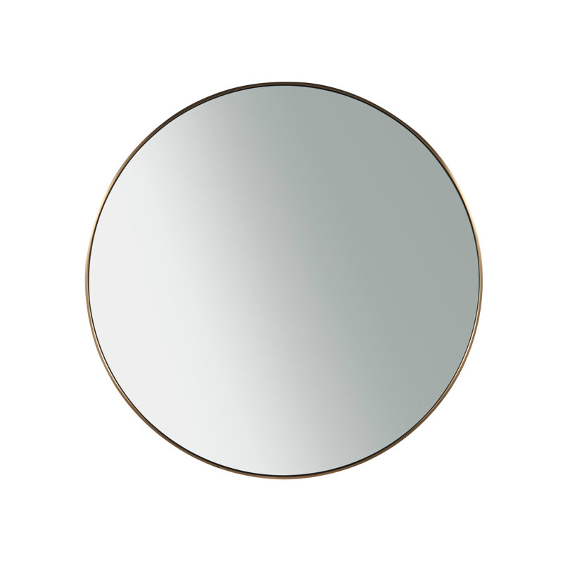 54" Round Gold and Bronze Contemporary Mirror