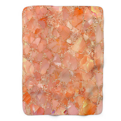 Jeté Sparkling Peach Hologram - 1 pièce Sherpa Premium