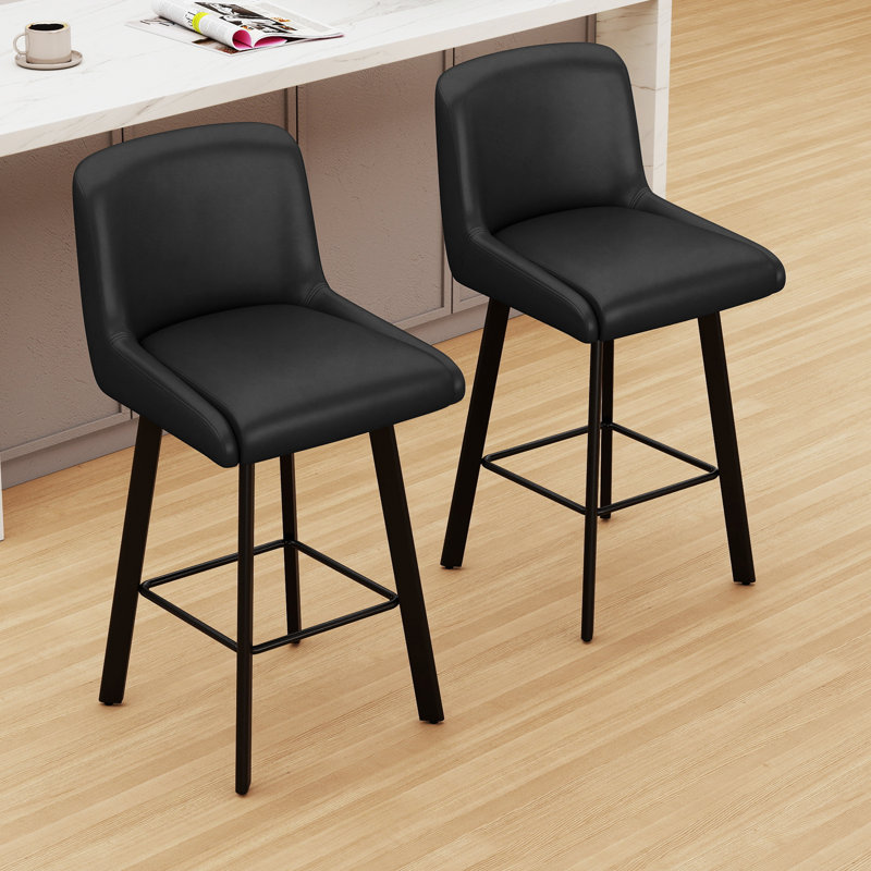 Tabouret de bar 26 po H, 2, Noir, Tabouret de bar = siège d'une hauteur de 26 po