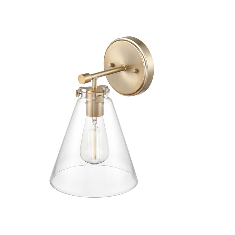 Patchin Steel Indoor Wall Sconce, Modern Gold