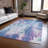 Machine Washable Indoor/Outdoor Claudian ACN1640 Blue Rug-104235811