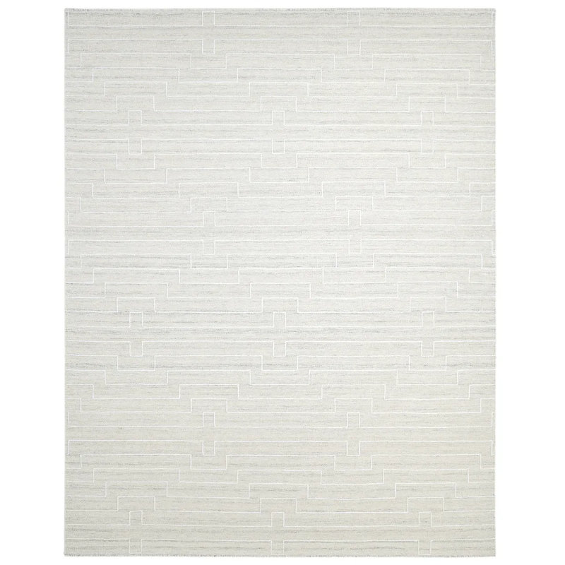 Barry Geometric Area Rug in Beige, Rectangle 5' x 8'