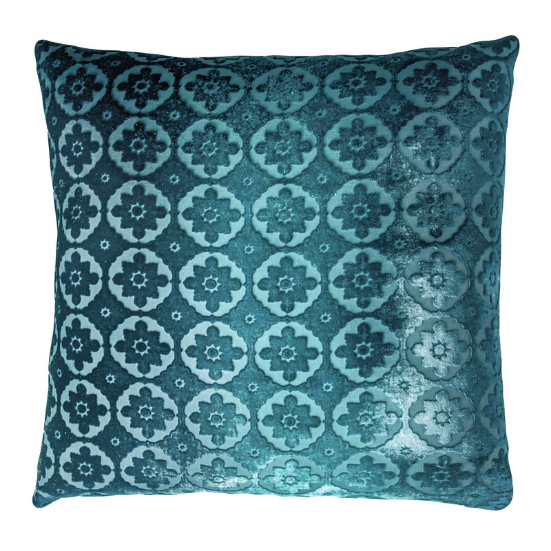 Small Moroccan Square Pillow Cover & Insert, 20" x 20", Pacific