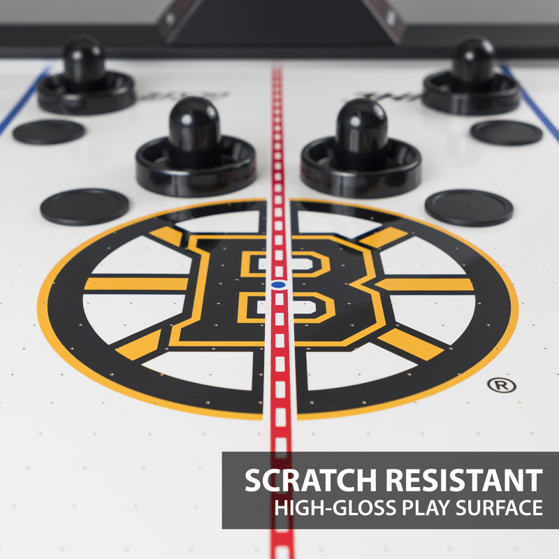 Boston Bruins 84" Yellow Air Hockey Table with LED Scoring