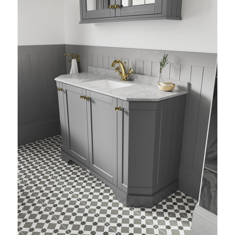 Old London 1000mm Free-standing Single Vanity, Storm Grey, Grey
