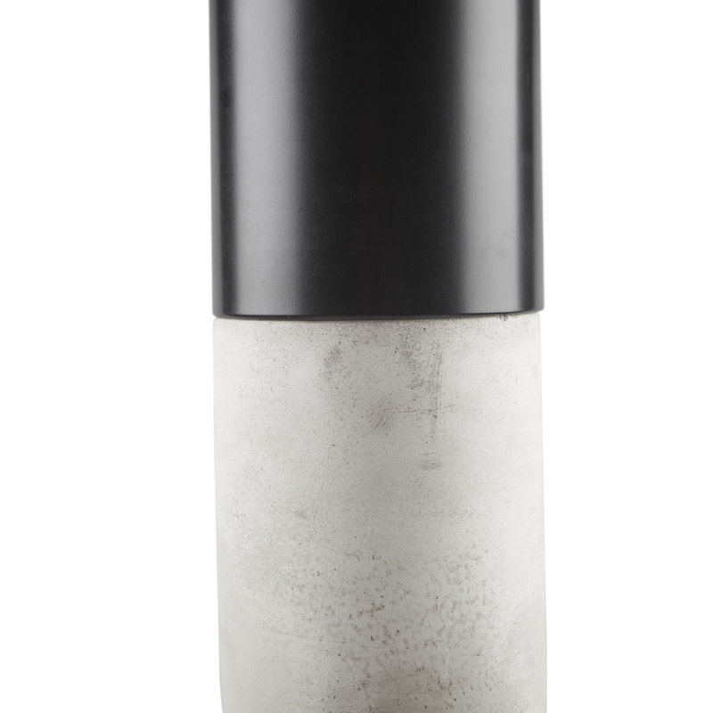 Fulton 27.5" Black Concrete and Steel Table Lamp Set