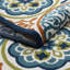 Tapis intérieur / extérieur en polypropylène touffeté à la machine géométrique bleu-86811282