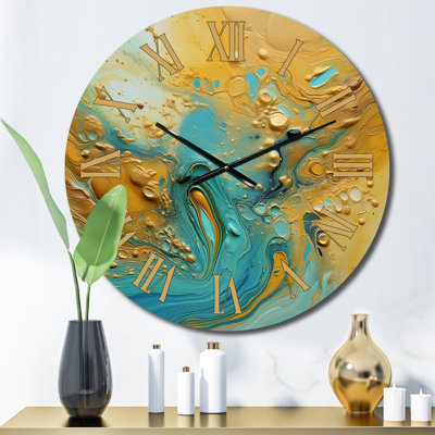 Horloge murale Golden Ocean