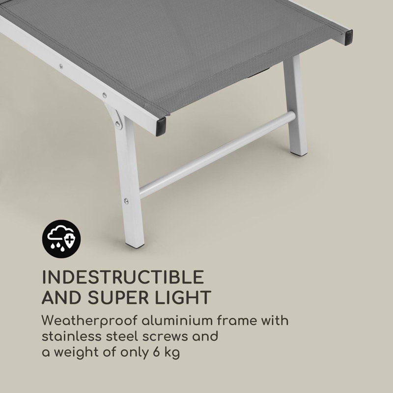 147cm Long Reclining Single Chaise, Grey