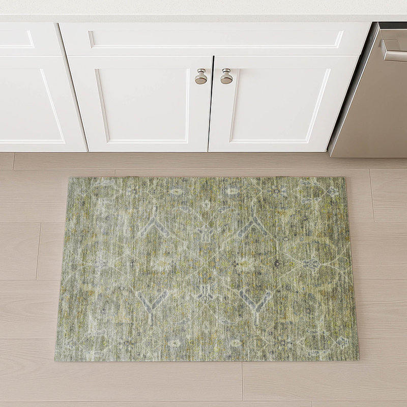 Tapis intérieur / extérieur lavable à la machine Matteson ACN2298 Global, Rectangle 1 pi 8 po x 2 pi 6 po