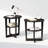 Ebern Designs JAYA Oval End Table, Side Table, Black Walnut, Set of 2