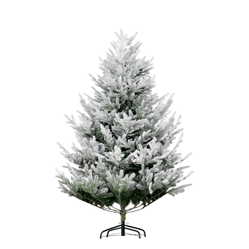 Arbre de Noël artificiel de 6 pieds, arbre de Noël à charnière en pin avec 795 branches réalistes, base en acier, ouverture automatique, vert