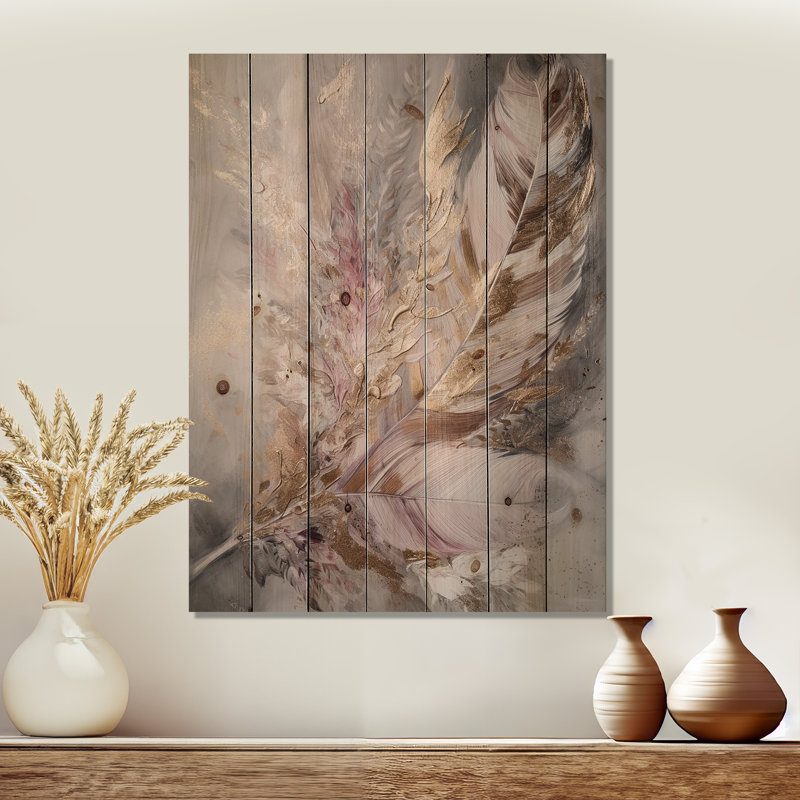 Jebediah - Décoration murale florale en bois, H 40 po x l 30 po