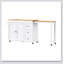 Îlot de cuisine polyvalent avec table de salle à manger extensible, rangement spacieux et prises de courant, parfait pour les cuisines modernes