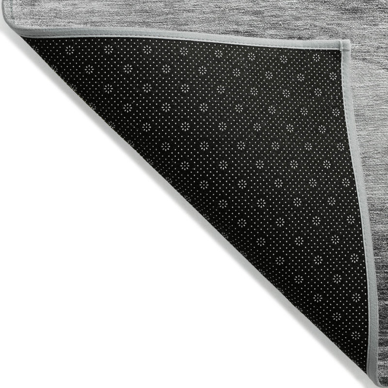 Tapis extérieur lavable abstrait gris et gris anthracite 10 pi x 14 pi