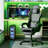 Soontrans Gaming Chair with Footrest High Back Ergonomic Gamer Chair with Headrest and Massage Lumbar Cushion Racing Reclining Video Game Chair for Adults, Green-1261299432