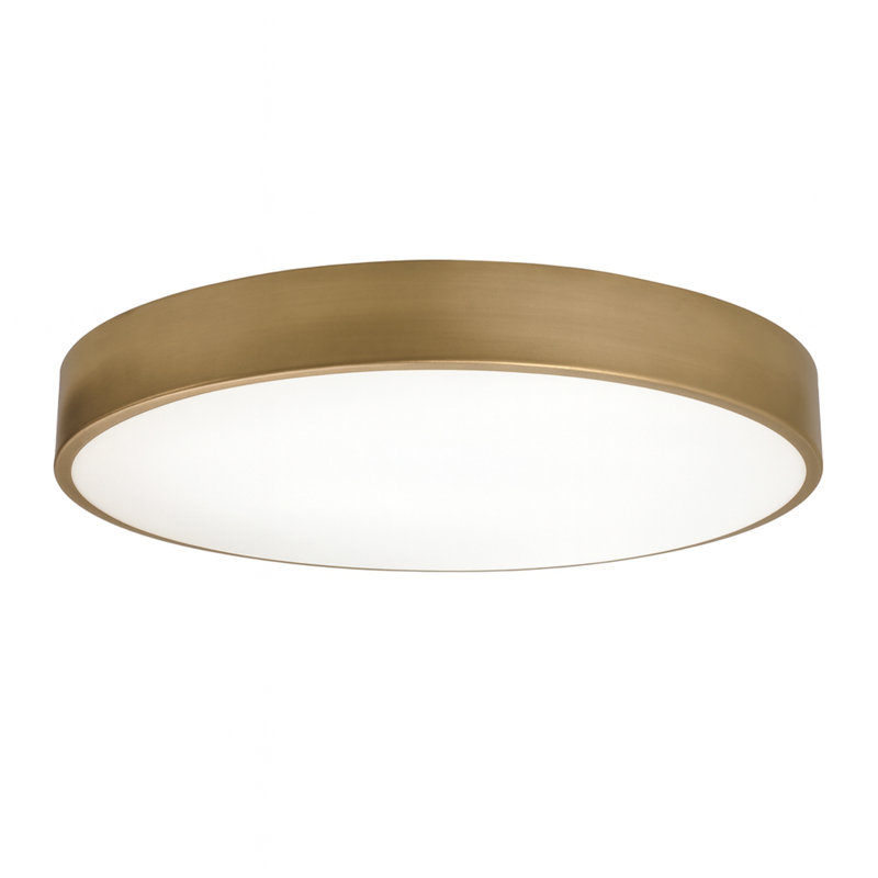 Bailey 12'' LED Flush Mount, Light Antique Brass, 2.5" H x 19" W x 19" D