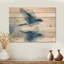 Swallow oiseau écrémant l'eau II - Art mural en bois oiseau - sur bois de pin naturel-38351088