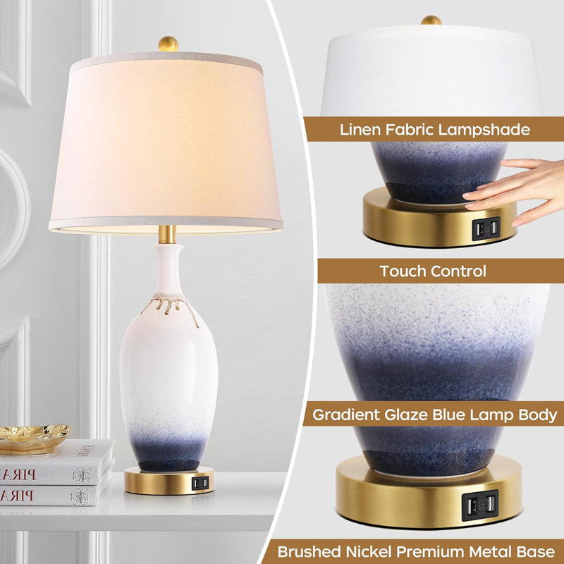 Lavila Ceramic USB Table Lamp