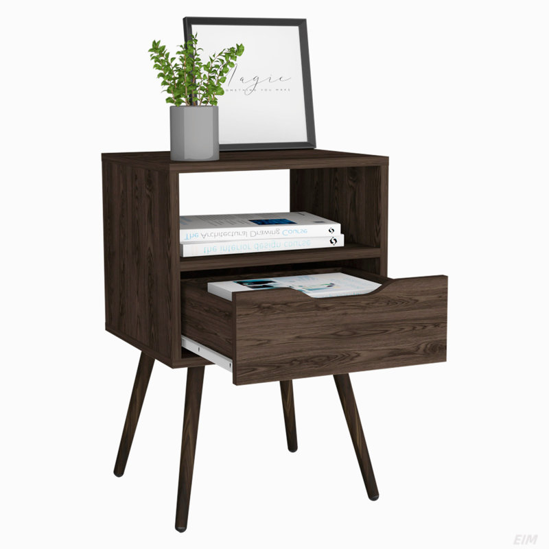 Leopoulos table de chevet, Brun