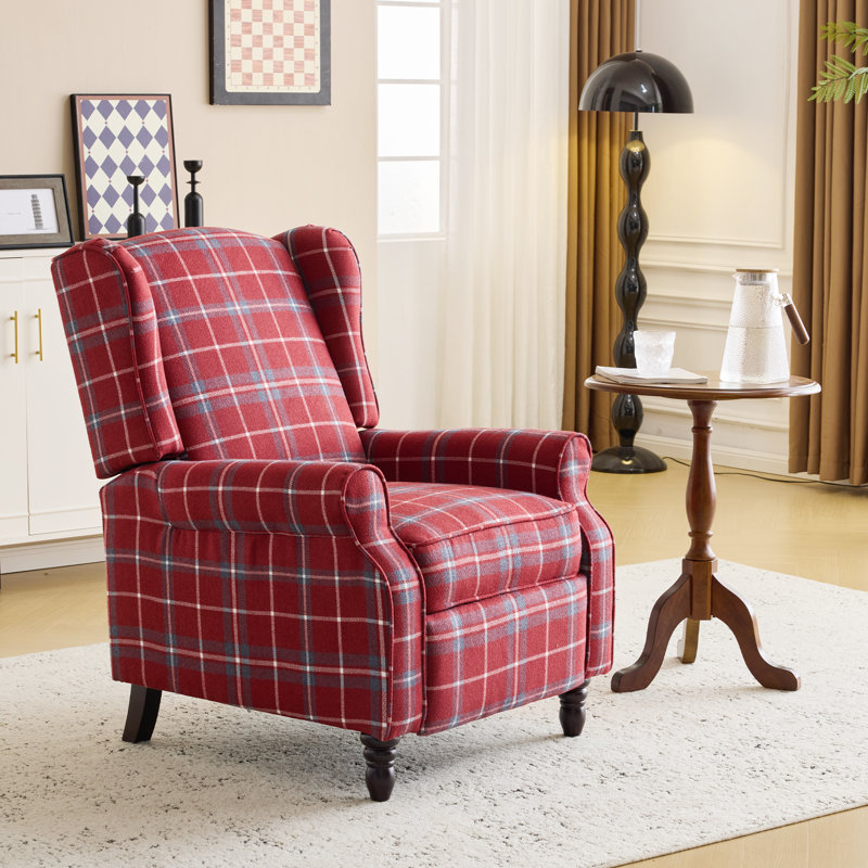 Upholstered Recliner With Solid Wood Legs
