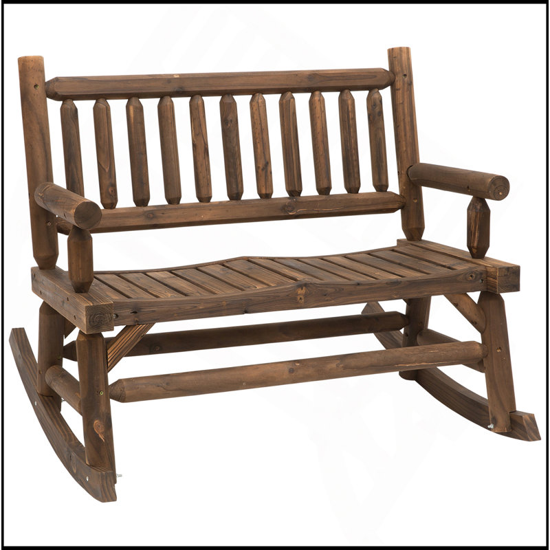 Chaise berçante en bois pour 2 personnes