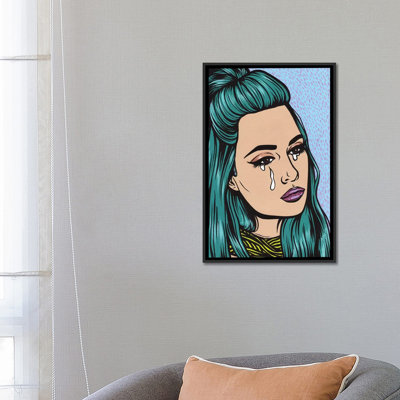 " Turquoise Crying Girl " by Allyson Gutchell