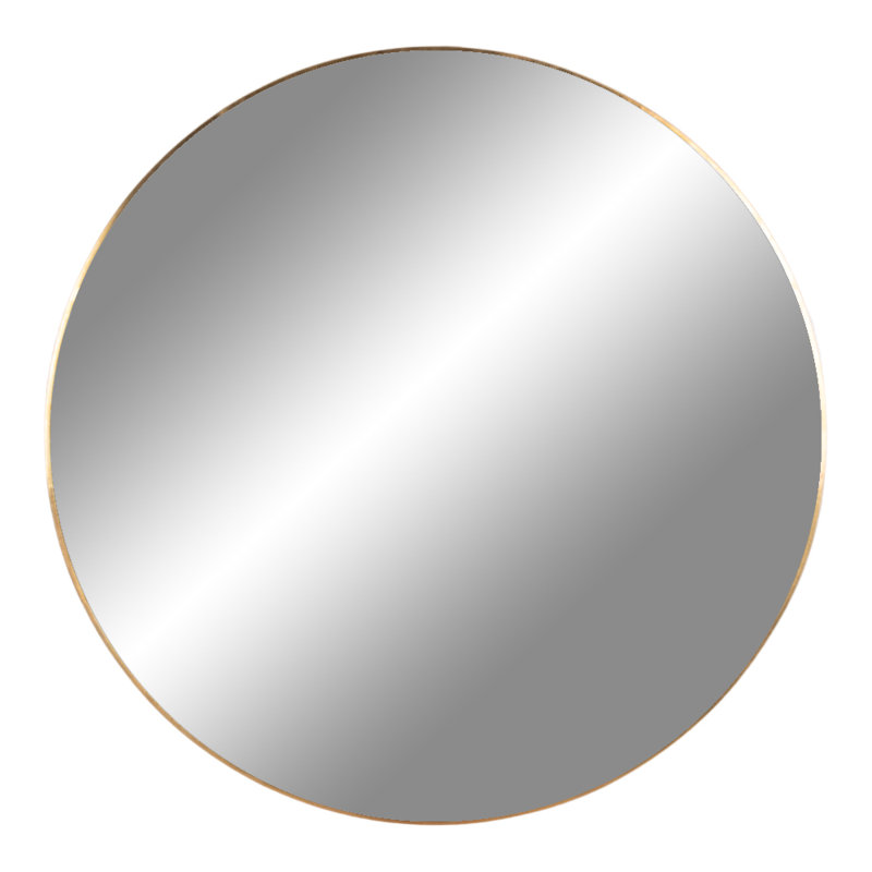 Laetitia Flat Wall Mirror, Gold, 60cm H x 60cm W
