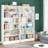 7-Tier Modern White Library Bookshelf