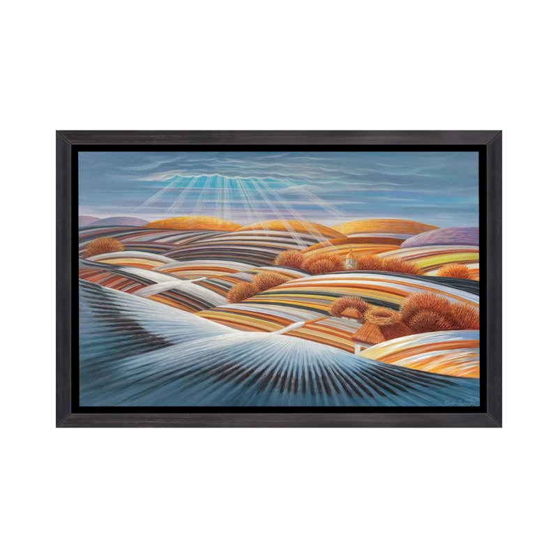 " To The Home Nests " by Oleg Shupliak, 40" H x 60" W x 1.5" D, Distressed Black Framed Canvas