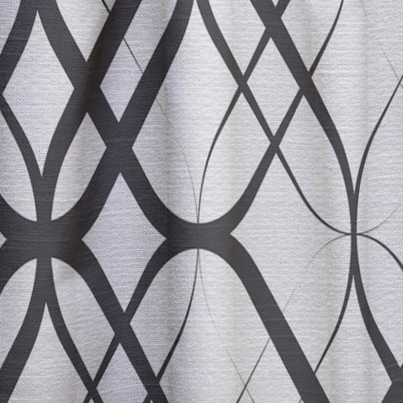 Panneau de rideau simple semi-diaphane avec passe-tringle Mid-Century, l 52 po x L 84 po