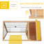 Cage pour animaux 46 po x 24 po en bois jaune pour l'extérieur avec fil de ventilation et de ventilation