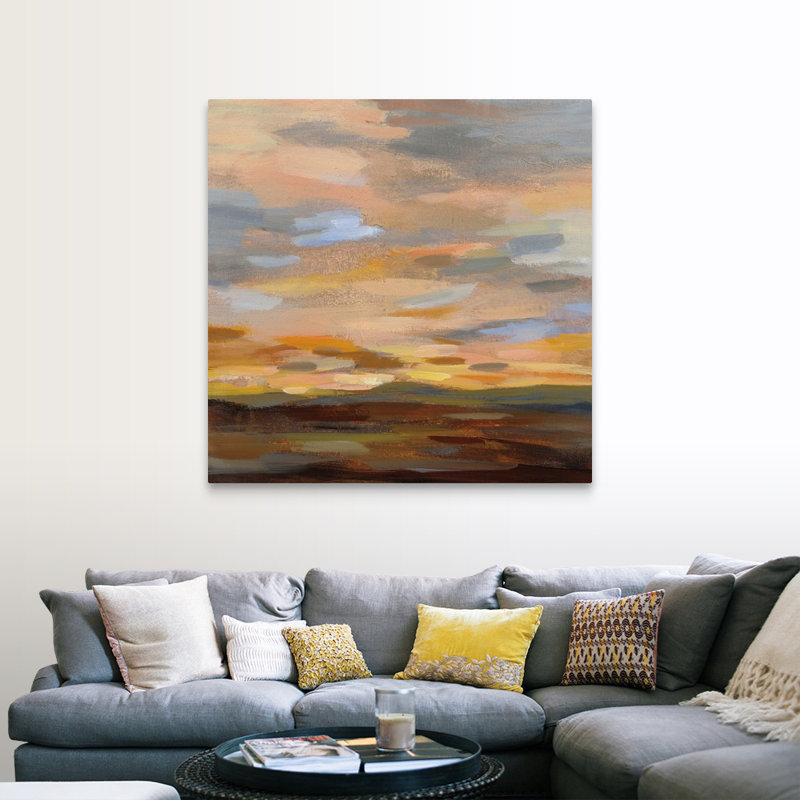 Ciel du désert III-reproduction d’art, Toile tendue, H 48 po x l 48 po x P 1,25 po