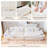 White Modular Cloud Sectional Sofa With Left Armrest, Sailing-Inspired Deep Seat Convertible Cloud Couch No Assembly Chenille Upholstered Sofa Bed For Living Room, Bedroom, Apartment, Left Part