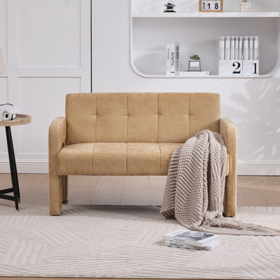 Canapé de loisir compact à 2 bras Nordic Modern Chenille