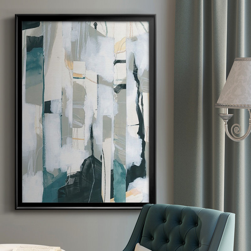 " Sea Cavern Strata I " Print, 24.5" H x 18.5" W x 1" D, Black