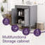 Meuble-lavabo simple de 24 po avec de grandes tablettes de rangement et un design moderne à deux niveaux-144392776