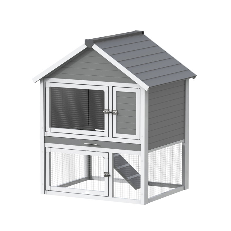 Deneka Huntington ECOFLEX®  Two-Level Outdoor Rabbit Hutch