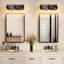 3 lumières pour appliques de salle de bain avec abat-jour en verre transparent et finition noir mat - utilisation intérieure, eau, meuble-lavabo à douille E26 3 lumières, abat-jour, plafonnier semi-encastré,