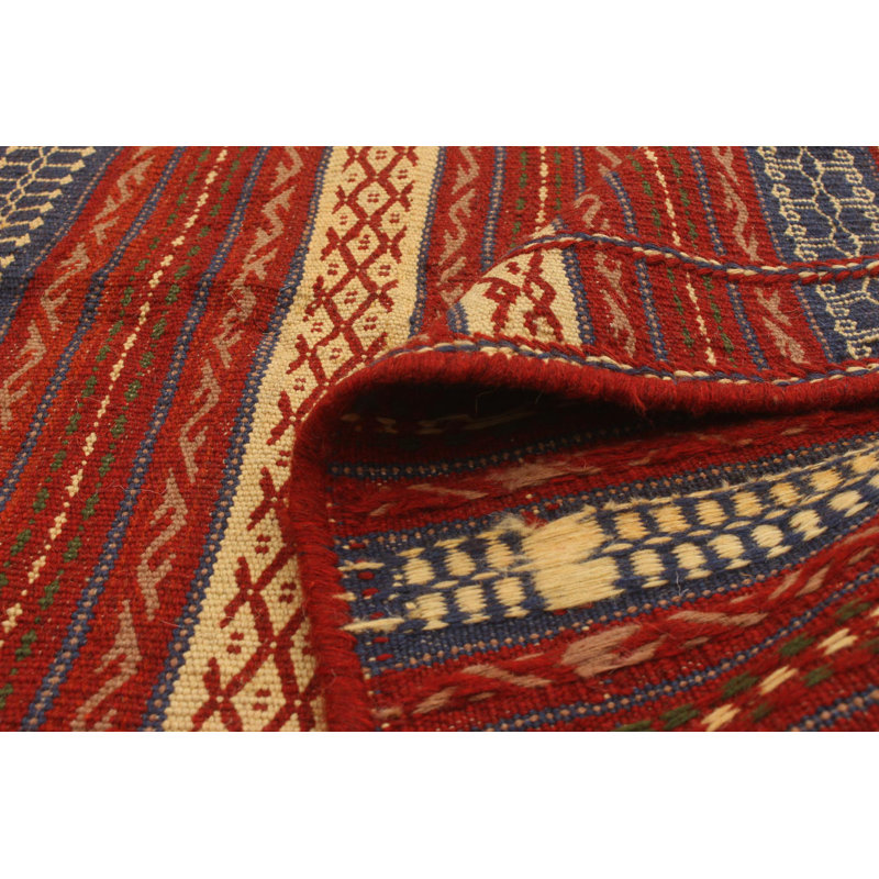 Tapis orange/jaune en laine fabriqué à la main kilim Winterbourne Down