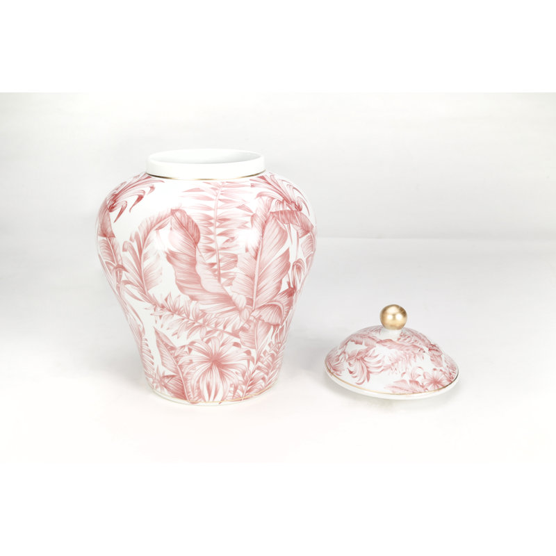 Pot à gingembre en porcelaine Saguenay, Rose
