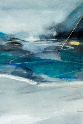 Abstract Blue Depths by Arohika Verma — Abstract Wall Art, Size, Format, Frame Color