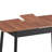 Natural and Black Dining Table with Bufferfly Extension Leaf