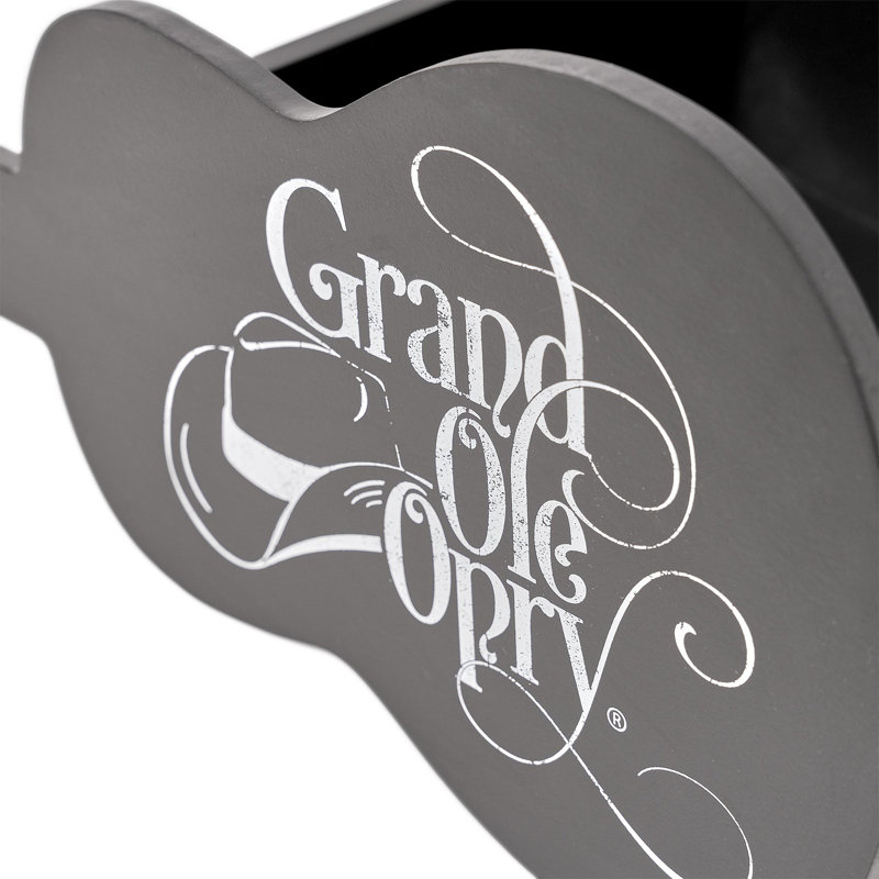  Grand Ole Opry Wood Guitar Shaped Tabletop Storage Crate