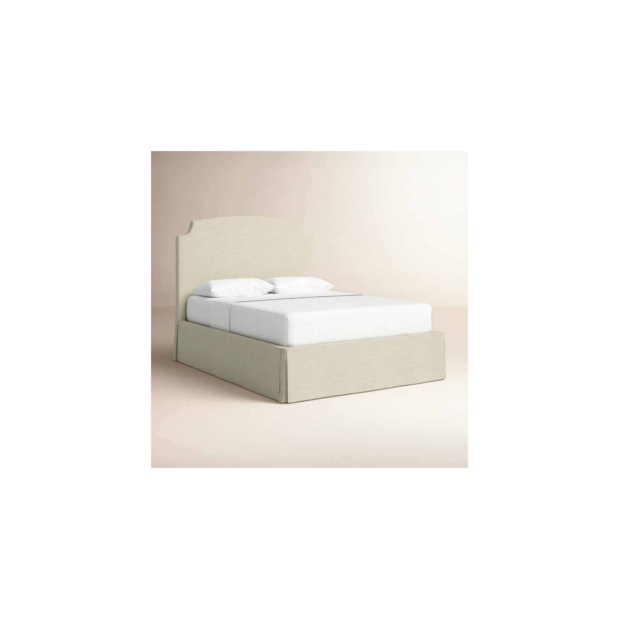 Dowling Upholstered Bed, Cream, Queen