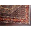 Tapis unique en laine noué à la main rouge / beige nouvel âge 3 pi 11 po x 4 pi 11 po Hamond