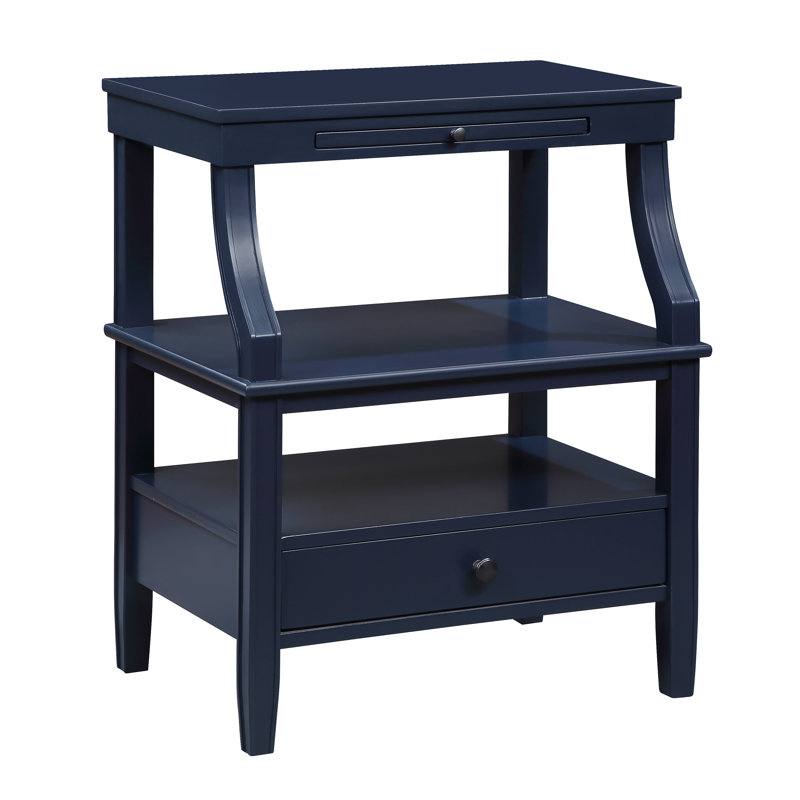 Table de chevet Aubreeanna, Bleu marine