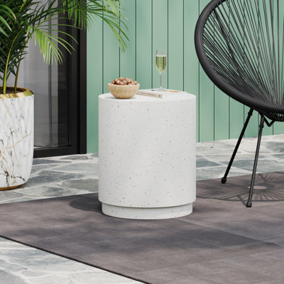 Owings Outdoor Lightweight Concrete Side Table by Ebern Designs